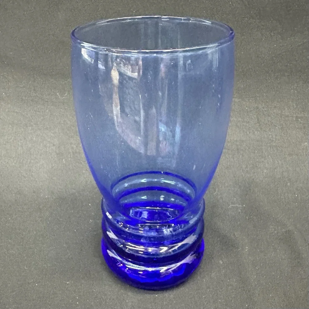 Libbey 'Bangles - Cobalt Blue' 16 Oz Cooler, Discontinued Piece, Set of 4, VTG